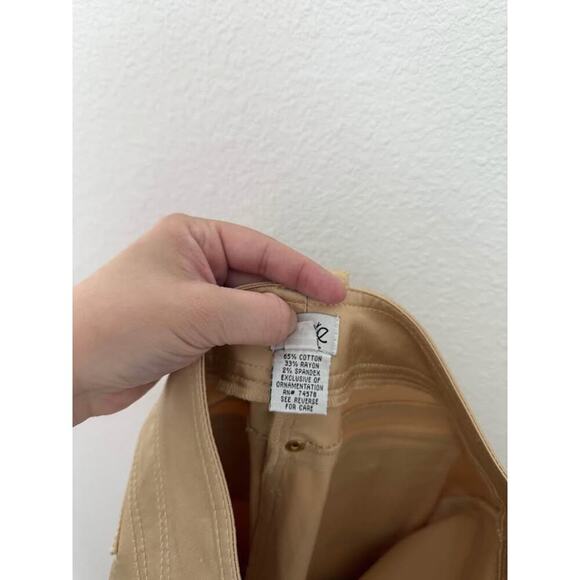 Caché Women’s Deadstock Gold Metallic Y2K Cargo Mid Rise Pants NEW Sz 0 - Picture 8 of 8